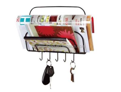 China 5-Tier Wall Hanging Letter and Viable Magazine Rack and Key Holder for sale