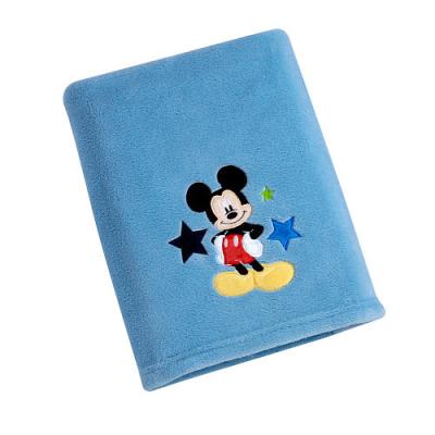 China Hot Selling Soft Anti-pilling Shears Blue Color Thickened Printed Cute Cartoon Boys Animal Blanket for sale