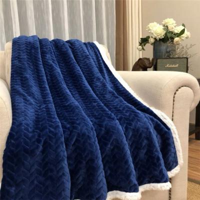 China Anti-pilling 100% Polyester Sherpa Fleece Blanket Plush Throw Blanket Flannel Fleece SoftBlanket for sale