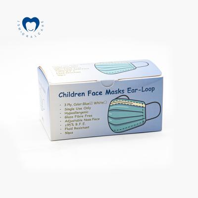 China 3 Ply Short Time Delivery Pattern Nonwoven Disposable Children / Child / Baby Face Mask for sale