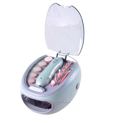 China Hot Selling Cheap Nail Art Anbo Price Manicure Kit Nail Polisher Pedicure Set 8 Attachments For Travel for sale