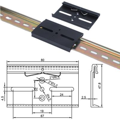 China Industrial Aluminum Alloy 80 Aluminum Alloy Guide Rail Clip Deduction Humidifier Guide Rail Clip National Standard Electrical Appliances Guide Rail Clip for sale