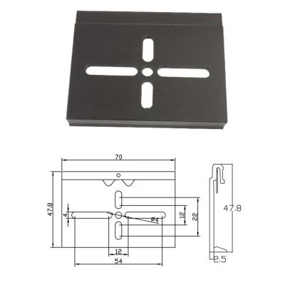 China Industrial Aluminum Alloy 70 Radiator Rail Loop Solid State Relay Wide Rail Loop Electrical Appliances Rail Loop for sale