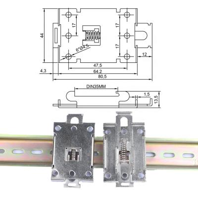 China 35mm Din Rail Support Clip Epoxy Fixed Solid State Relay Clip U Type Elastic Din Rail Clip for sale