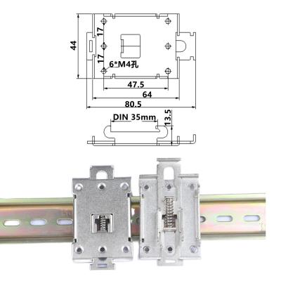 China DIN35mm guide rail loop guide rail installation loop solid state relay installation bracket epoxy din rail clip for sale