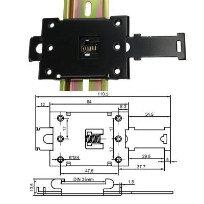 China Epoxy rail fixing clip bracket metal din rail installation clip for relative installation on rail for sale