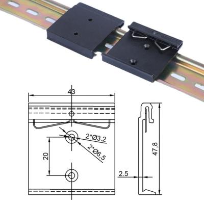 China Industrial wide vertical rail loop 35mm aluminum alloy 43 2 hole distribution guide box electrical appliances guide rail loop for sale