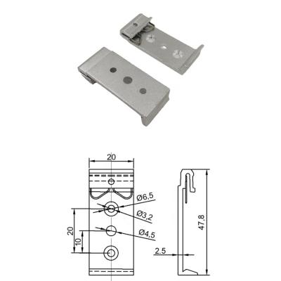 China Installed on Aluminum Fixed DIN Rail Bracket 35mm DIN Rail Guide Rail Buckle Installation Clip 35mm DIN Rail Guide Installation Guide Rail Bracket for sale