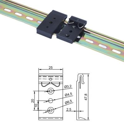 China Installed on 35mm DIN rail metal guide rail buckle installation bracket buckle guide rail accessories supplier din guide rail installation clip for sale