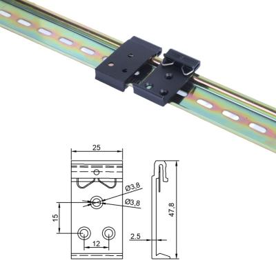 China Installed on 35mm DIN Rail C35 Din Rail Bracket Clip Snap, DIN Rail Buckle, Aluminum Alloy Slideway Clasp Bracket for sale