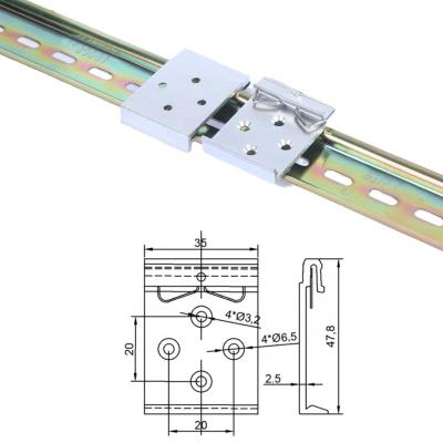 China Installed on 35mm DIN rail 35mm guide rail buckle installation guide bracket clip din rail repair brackets for sale