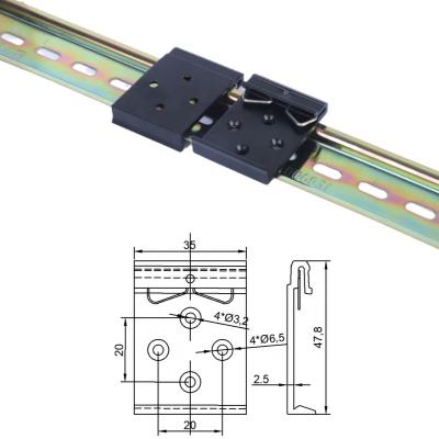 China Installed on 35mm DIN rail 35mm guide rail buckle installation guide bracket clip din rail bracket repair clip for sale