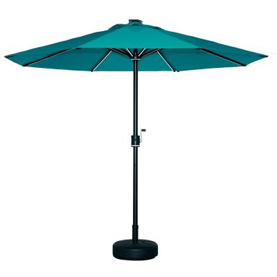 China Modern Solar 3m Tile Decorated Outdoor Garden Parasol Patio Umbrellas Canopy for sale