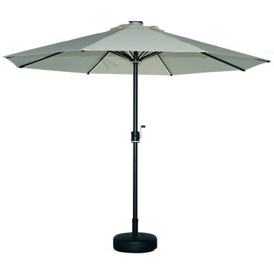 China 9Ft Large Solar Panel Garden Umbrellas Modern Used Parasol Roma Led Patio Umbrellas for sale