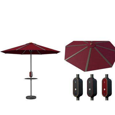 China Best Quality Outdoor Furniture Custom Outdoor Garden Sun Solar Panel Umbrella for sale