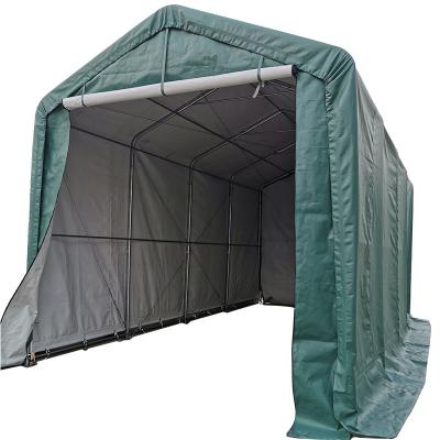 China Waterproof UV-resistance steel structure shelter tent parking lot PE cover fireproof garage shed with factory price(r) for sale