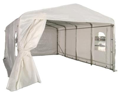 China Waterproof Fire Retardant Heavy Duty Car Parking Awning Tent 2 x20'x7' UV-resistance Vehicle Metal Parking 12' for sale