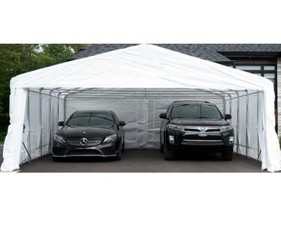 China Car Shelter Two Car Double Car Parking UV-Resistance Tent Parking Lot Waterproof Fire Retardant Heavy Duty Car Garage for sale