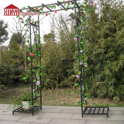 China Professional Popular Easily Assembled Metal Pergola Cast Iron Decorative Artistic Pergola In China for sale