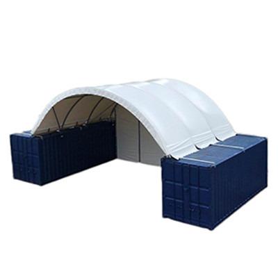 China Easily Assembled High Quality 40ft x 20ft Steel Frame Container Shelter Canopy Tent for sale