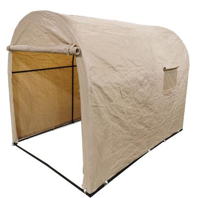 China Outdoor Temporary Waterproof PE Foldable 2 Bicycle Bicycle Shelter Shed Shelter Cover Storage Tent Parking Lot With Windows for sale