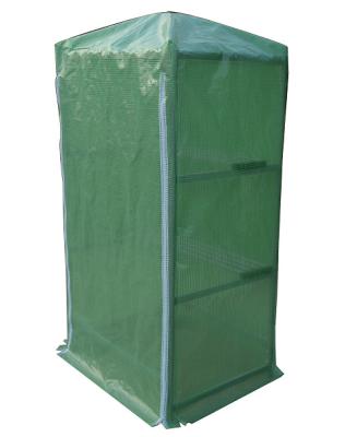 China Hot Sale Waterproof PE Mesh Green Mini House For Garden Greenhouse for sale