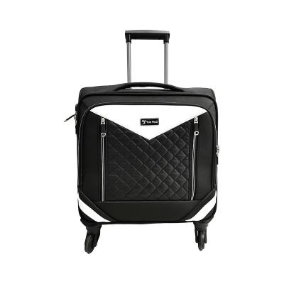 China Beautiful and Stylish Design Oxford Cloth Bottom Travel Luggage Set Soft Luggage Trolley Bag for sale