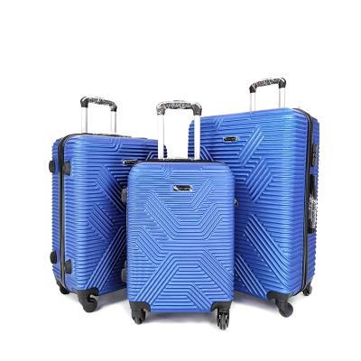 China Multifunctional 360 ABS Hardshell Travel Rolling Case Blue Bottom Travel Bag for sale