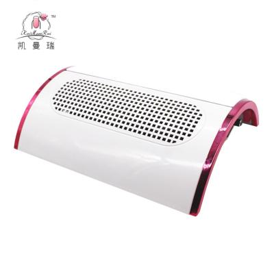 China Remove Dust Hand Polish Pillow New Strong Power 48w Nail Dust Collector Have Three Fans And Pen Remover Vacuum Nail Polishing Professional Dust Collector for sale