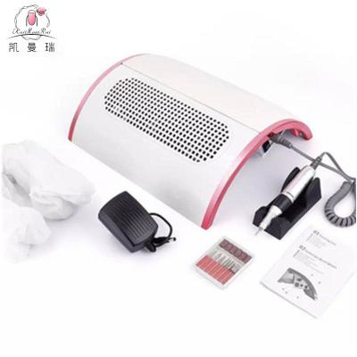 China New Design Strong Power Stainless Steel 3 Professional Nail Dust Collector 48W 858-5 Fans and Pen Remover Vacuum Nail Polishing Dust Collector for sale