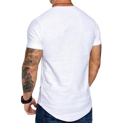 China QUICK DRY O-Neck Shirt Gym Fashion Cotton Casual Slim Begging T-shirt Men's Short Sleeve Sweatshirt for sale