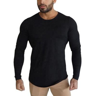 China QUICK DRY Men's Fitness Compression Long Sleeve T-shirt Sportswear Bodybuilding Men's Rashgard Tight T-Shirt for sale