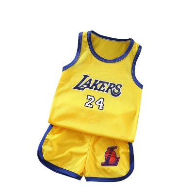 China Breathable Sweat Absorbent Tank Top Children's Basketball Sports Suit Summer Style Set Boys Students Breathable for sale