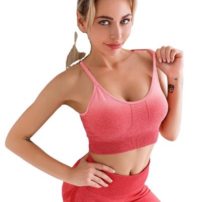 China Wholesale Removable Fitness Activewear Pads Custom Seamless Womens Breathable Yoga Bra for sale