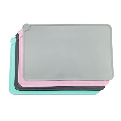 China Non Slip Waterproof Silicone Coated Easy Clean Pet Feeding Mat for sale