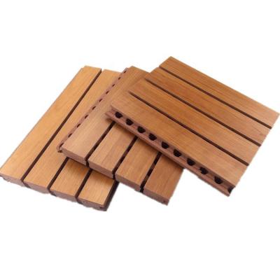 China Highly Efficient Sound Absorption Customized Yelintong Grooved Acoustic Wood Absorbent Panels For Hot Sales for sale