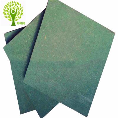 China Genuine Yelintong Green Color High Density Moisture Proof MDF For Export for sale