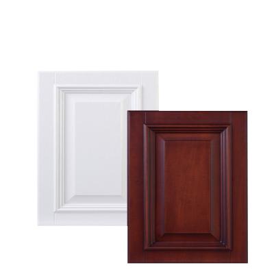 China Swing Yelintong Hot Sale PVC Film Pressed MDF Pattern Embossed Kitchen Cabinet Door for sale