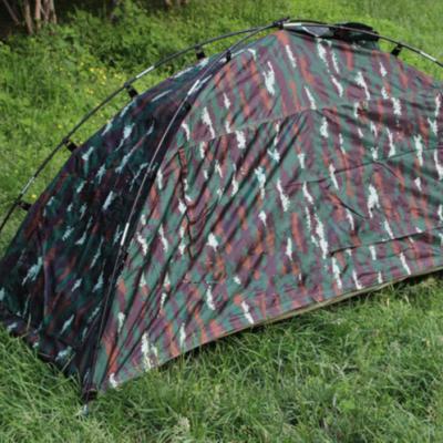 China Durable Portable Camouflage Single Door Manual Fiberglass Waterproof Glamping Camping Tents for sale