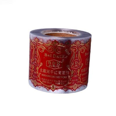 China Metal Wine Label Waterproof High Quality Self Adhesive Gold Embossed Bottle Label Sticker Red Wine for sale