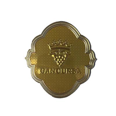 China Waterproof custom metal sticker 3d metal label premium self adhesive perfume bottle for sale