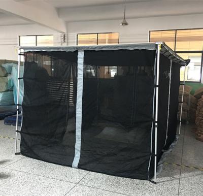 China Portable 2.5*3M Screen Mesh Room Addition For Use With Vehicle Side Awnings for sale