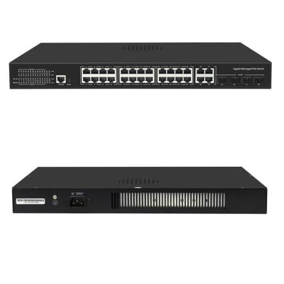 China Hot Sale Switch-10 Ethernet Switch 32 Port Gigabit Managed PoE Switch Power 300W From China Factory for sale