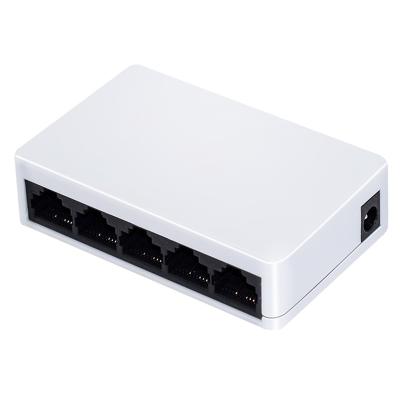 China 10/100M N-way RJ-45 port 5 ports 10/100Mbps network ethernet switch with support plastic housing plug and play from china factory for sale