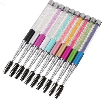 China Beautiful Comfortable Wholesale Diamond 10 Color Popular Makeup Eyelash Extension Crystal Mascara Brush for sale