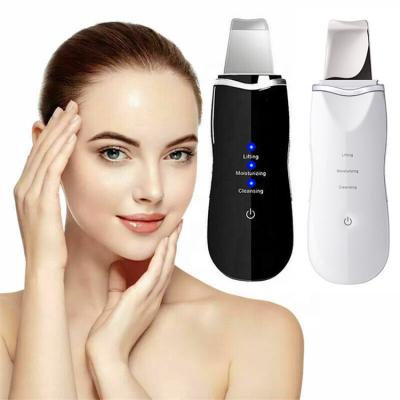 China Eco-friendly Rechargeable Facial Scrubber Peeling Vibration Blackhead Removal Ultrasonic Face Skin Scrubber Pen for sale