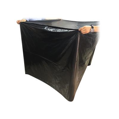 China Protect Pallet Waterproof Transparent Black Plastic Bag Wrapping Pallet Top Cover for sale