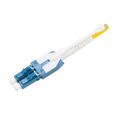 China Plastic Fiber Optic LC MM OM3 Uniboot Connector With Bar For Patch Cord for sale