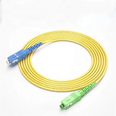 China Telecom Room SC/UPC-SC/APC Simplex Singlemode Fiber Optic Patch Tie Down Fiber Jumber 3.0mm for sale