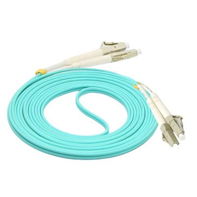 China FTTH LC-LC OM3 Pigtail 10Gb/Gigabit Double-Core Fiber Jumper Wire /Cable Multimode Support Customization (3-15meter) for sale